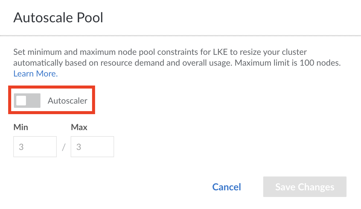 Autoscaler Switch Toggle