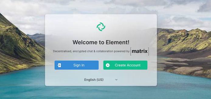 Element landing page